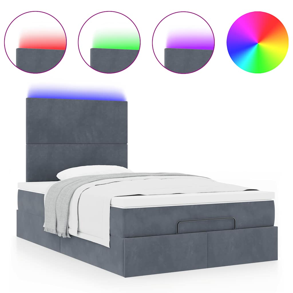Struttura Letto Pouf con Materassi 80x200 cm Velluto | homemem39