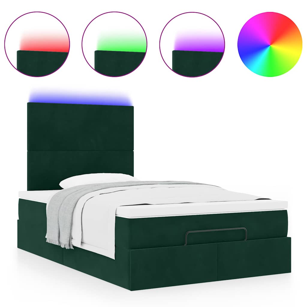Struttura Letto Pouf con Materassi 120x190 cm Velluto | homemem39