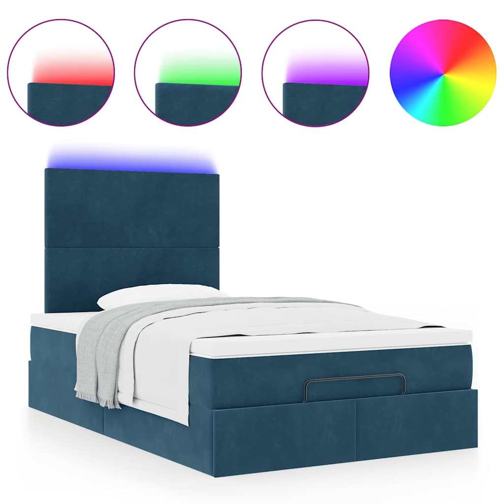 Struttura Letto Pouf con Materassi 120x190 cm Velluto | homemem39