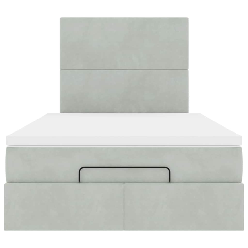 Struttura Letto Pouf con Materassi 120x200 cm Velluto