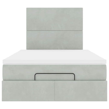 Struttura Letto Pouf con Materassi 120x200 cm Velluto
