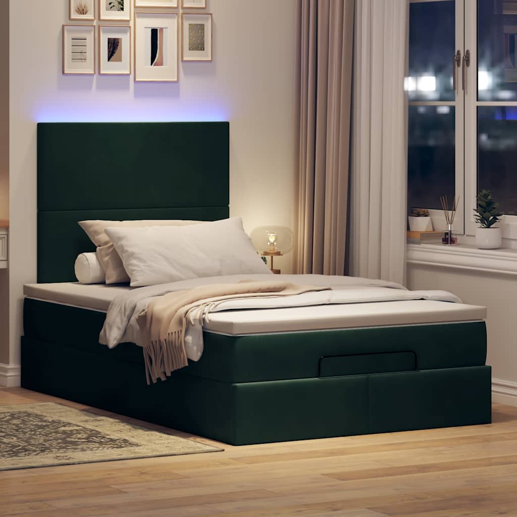 Struttura Letto Pouf con Materassi 120x200 cm Velluto | homemem39