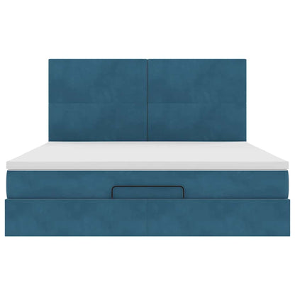 Struttura Letto Pouf con Materassi 180x200 cm Velluto - homemem39