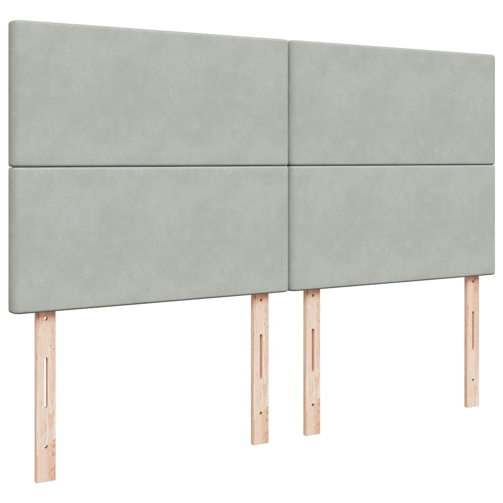 Struttura Letto Pouf con Materassi 200x200 cm Velluto