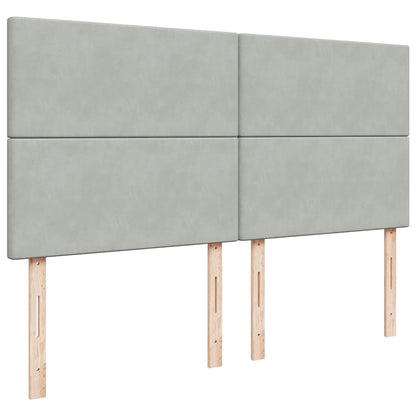 Struttura Letto Pouf con Materassi 200x200 cm Velluto