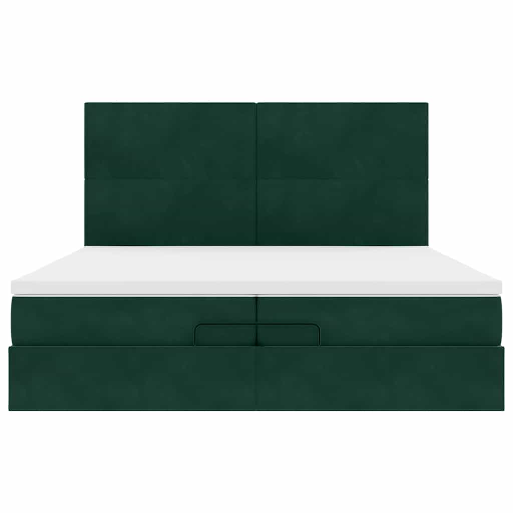 Struttura Letto Pouf con Materassi 200x200 cm Velluto | homemem39