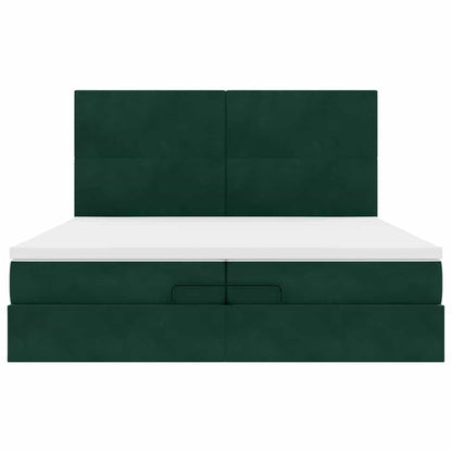 Struttura Letto Pouf con Materassi 200x200 cm Velluto | homemem39