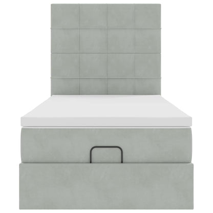 Struttura Letto Pouf con Materassi 80x200 cm in Velluto | homemem39