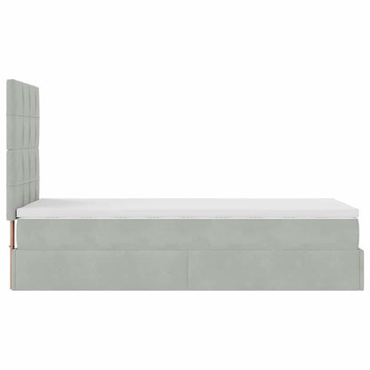 Struttura Letto Pouf con Materassi 80x200 cm in Velluto | homemem39