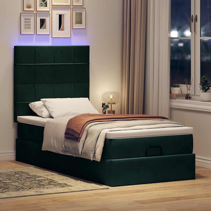 Struttura Letto Pouf con Materassi 80x200 cm Velluto | homemem39