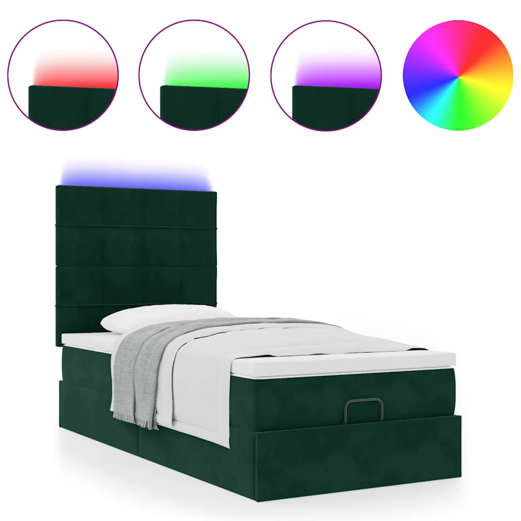 Struttura Letto Pouf con Materassi 80x200 cm Velluto | homemem39
