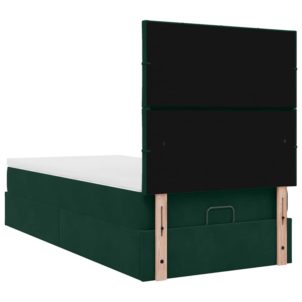 Struttura Letto Pouf con Materassi 80x200 cm Velluto | homemem39