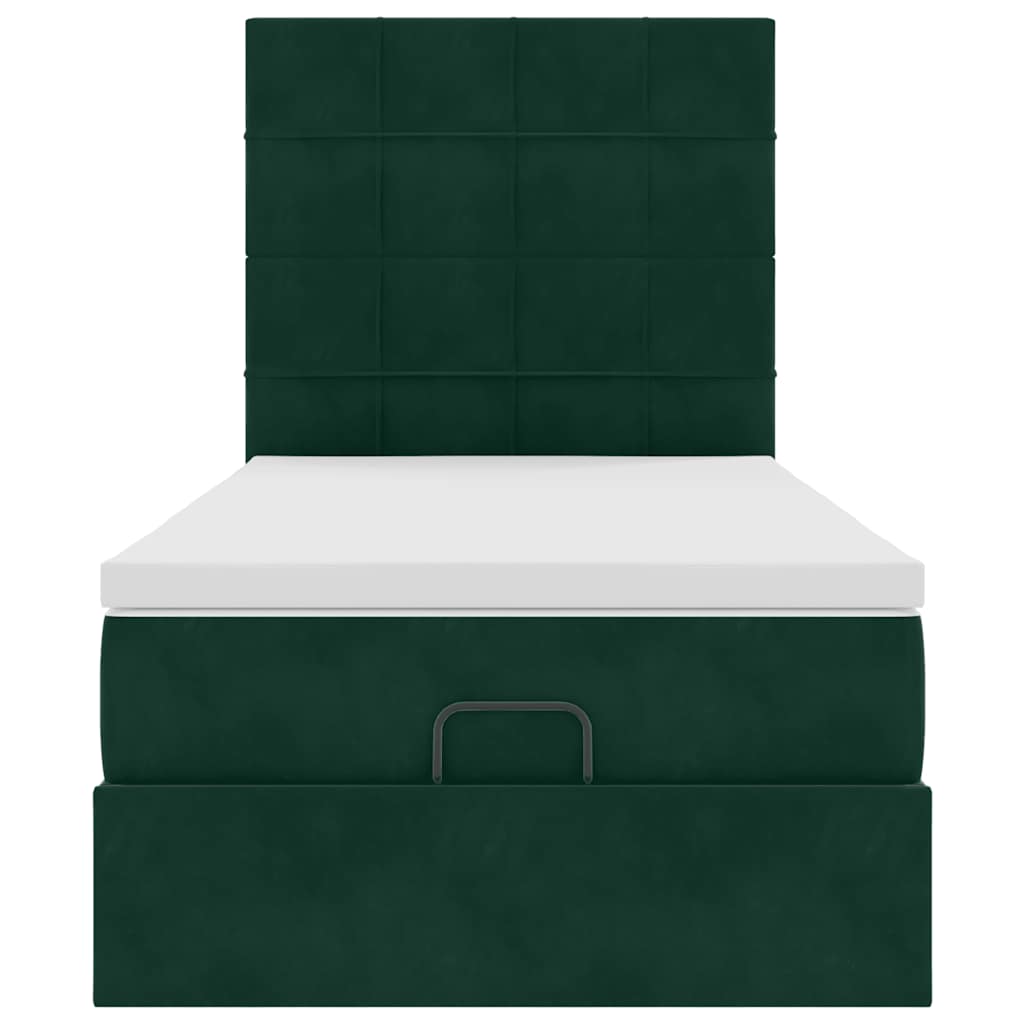 Struttura Letto Pouf con Materassi 90x190 cm in Velluto | homemem39