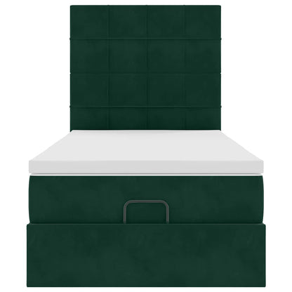 Struttura Letto Pouf con Materassi 90x190 cm in Velluto | homemem39