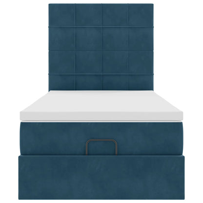 Struttura Letto Pouf con Materassi 90x190 cm in Velluto | homemem39