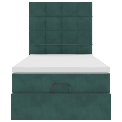 Struttura Letto Pouf con Materassi 90x200 cm in Velluto