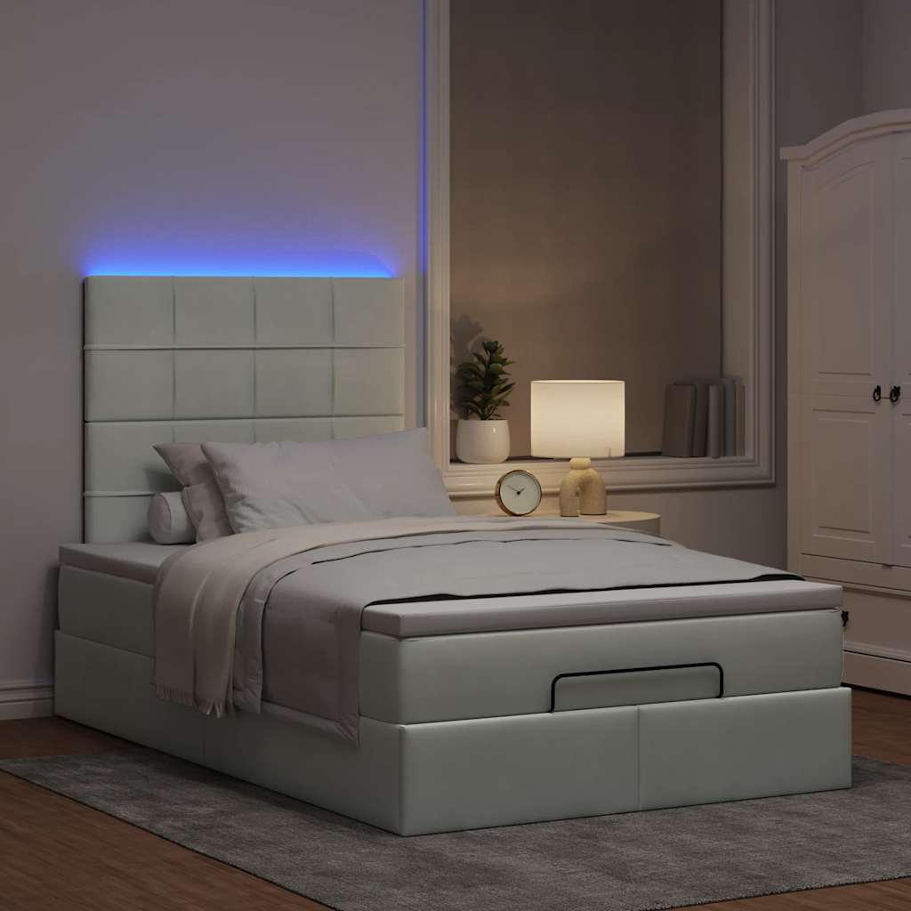 Struttura Letto Pouf con Materassi 120x190 cm Velluto | homemem39