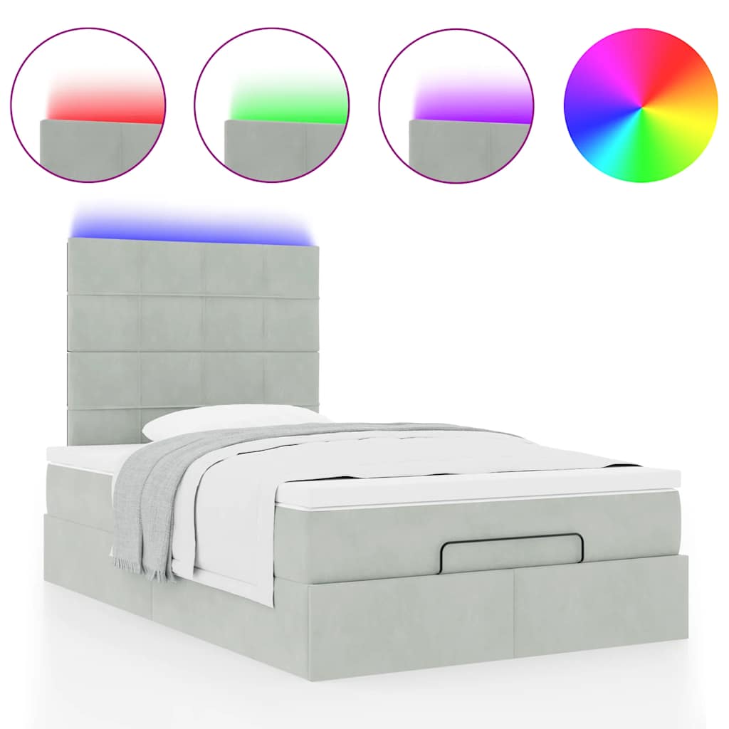 Struttura Letto Pouf con Materassi 120x190 cm Velluto | homemem39