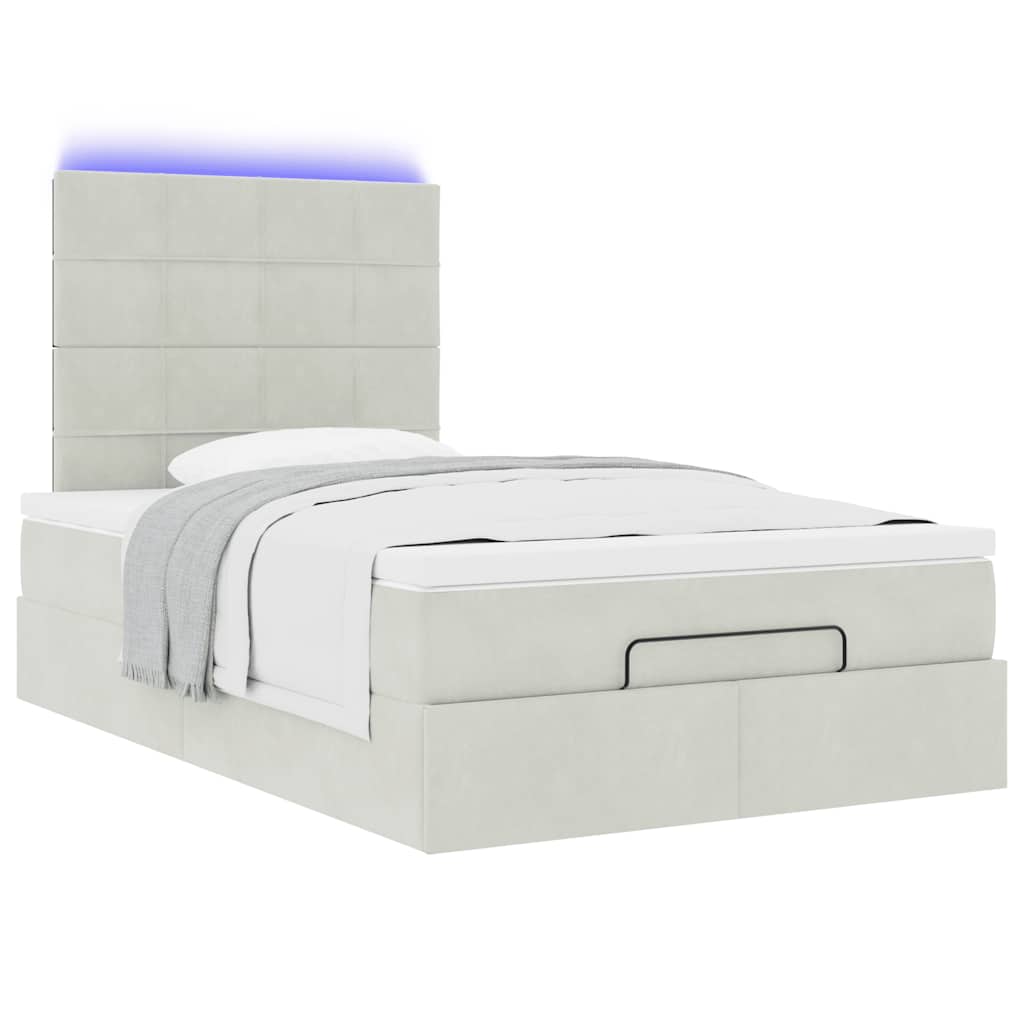 Struttura Letto Pouf con Materassi 120x190 cm Velluto | homemem39