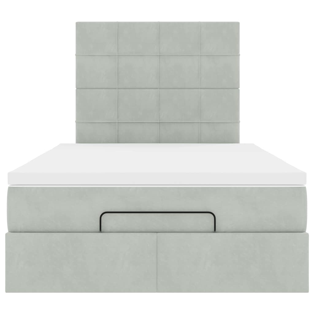 Struttura Letto Pouf con Materassi 120x190 cm Velluto | homemem39