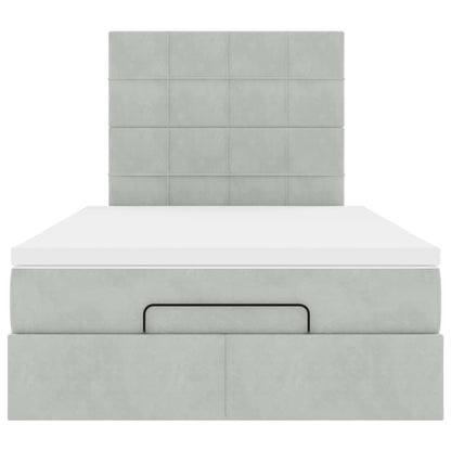 Struttura Letto Pouf con Materassi 120x190 cm Velluto | homemem39