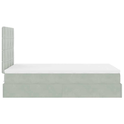 Struttura Letto Pouf con Materassi 120x190 cm Velluto | homemem39
