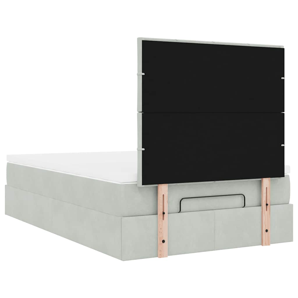 Struttura Letto Pouf con Materassi 120x190 cm Velluto | homemem39