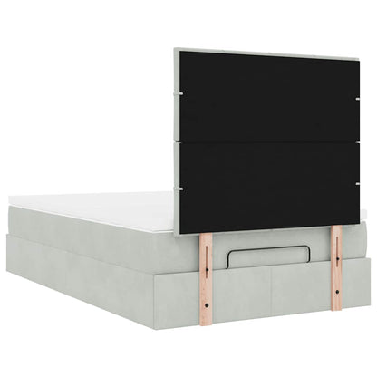 Struttura Letto Pouf con Materassi 120x190 cm Velluto | homemem39