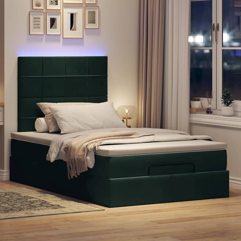 Struttura Letto Pouf con Materassi 120x190 cm Velluto | homemem39