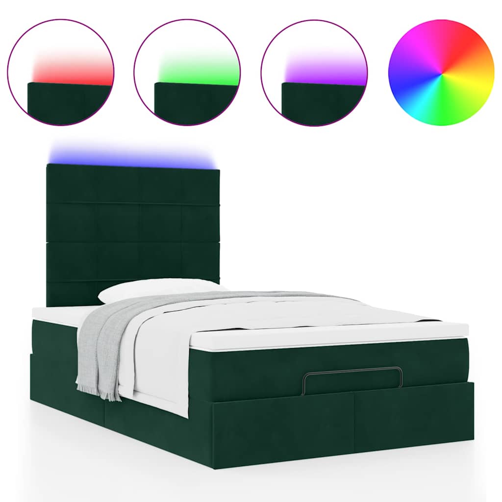 Struttura Letto Pouf con Materassi 120x190 cm Velluto | homemem39