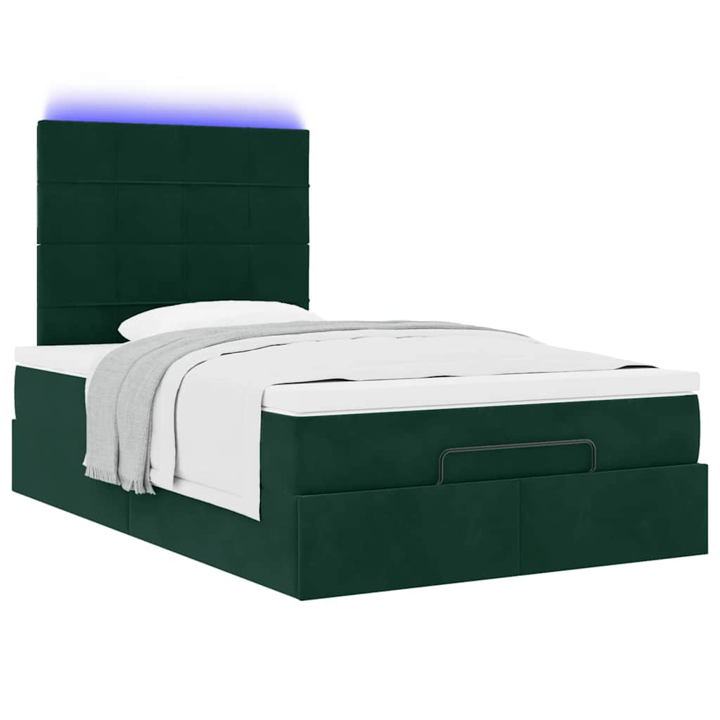 Struttura Letto Pouf con Materassi 120x190 cm Velluto | homemem39
