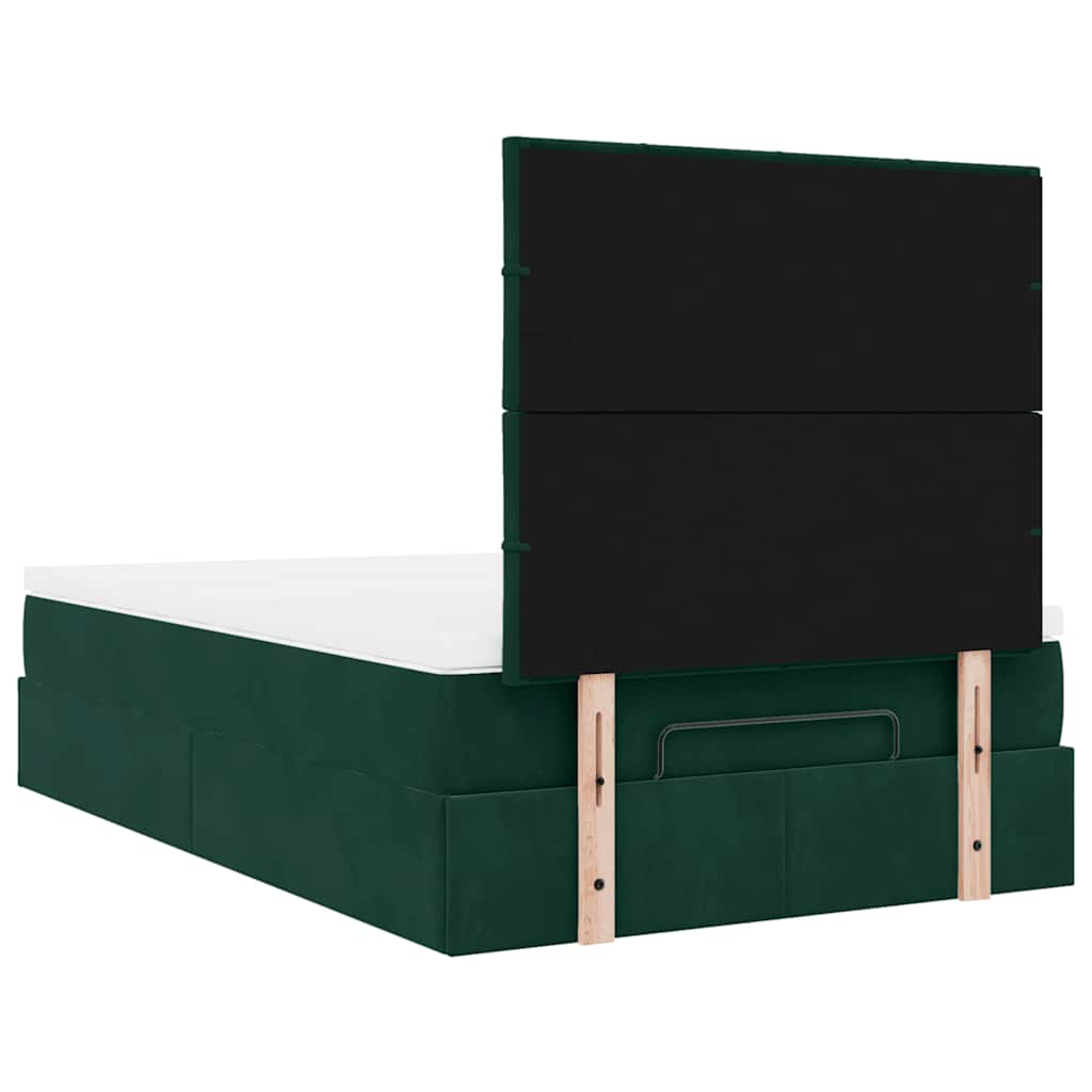 Struttura Letto Pouf con Materassi 120x190 cm Velluto | homemem39