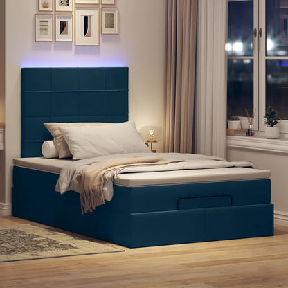 Struttura Letto Pouf con Materassi 120x190 cm Velluto | homemem39