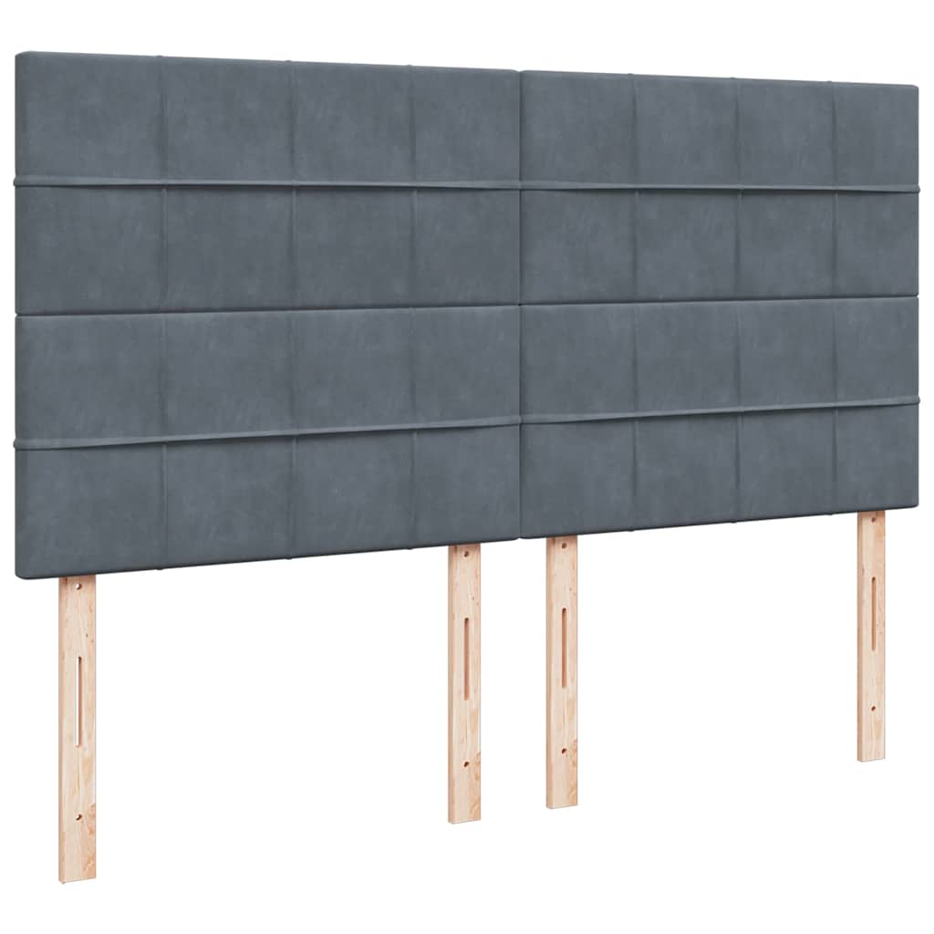 Struttura Letto Pouf con Materassi 160x200 cm in Velluto