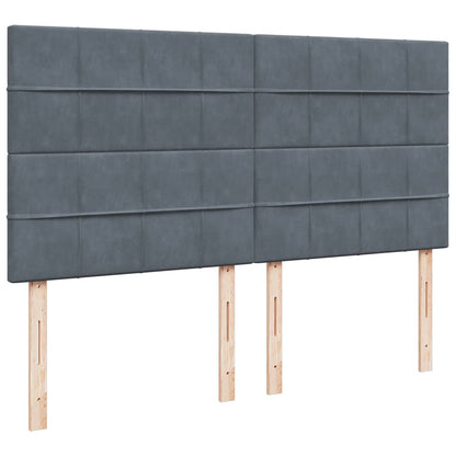 Struttura Letto Pouf con Materassi 160x200 cm in Velluto