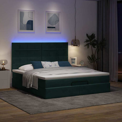 Struttura Letto Pouf con Materassi 160x200 cm Velluto