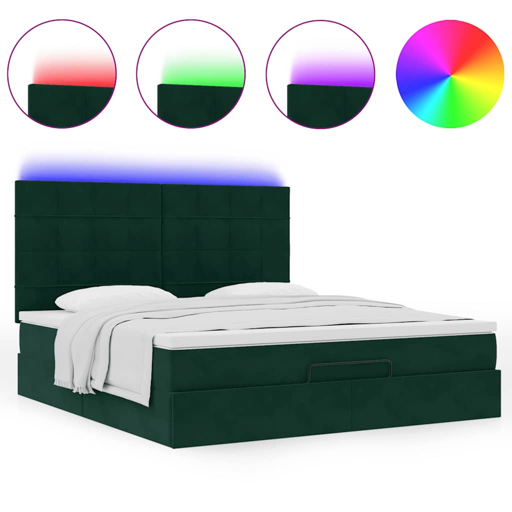 Struttura Letto Pouf con Materassi 160x200 cm Velluto | homemem39