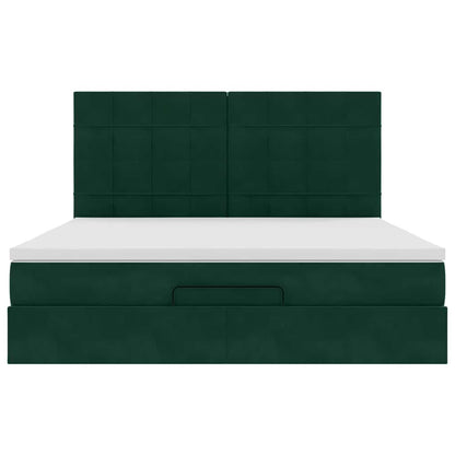 Struttura Letto Pouf con Materassi 160x200 cm Velluto