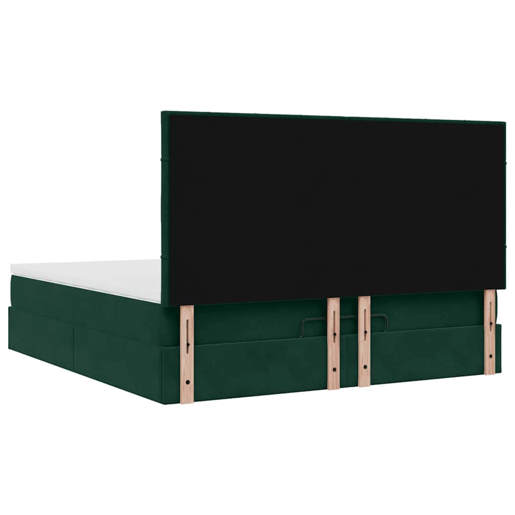 Struttura Letto Pouf con Materassi 160x200 cm Velluto