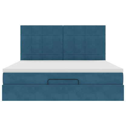 Struttura Letto Pouf con Materassi 180x200 cm Velluto - homemem39