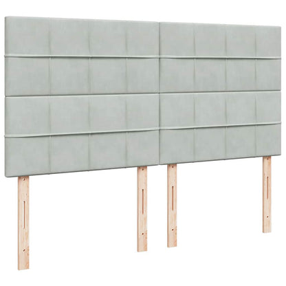 Struttura Letto Pouf con Materassi 200x200 cm Velluto