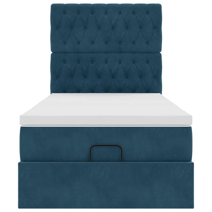 Struttura Letto Pouf con Materassi 80x200 cm Velluto