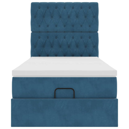 Struttura Letto Pouf con Materassi 90x200 cm in Velluto - homemem39