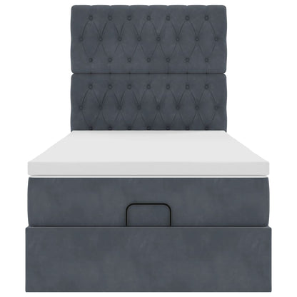 Struttura Letto Pouf con Materassi 100x200 cm Velluto - homemem39