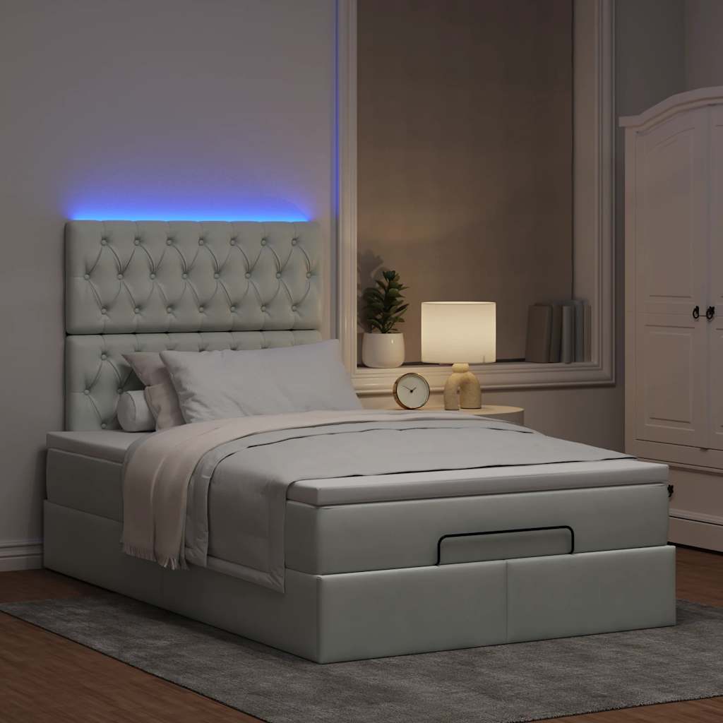 Struttura Letto Pouf con Materassi 120x190 cm Velluto | homemem39