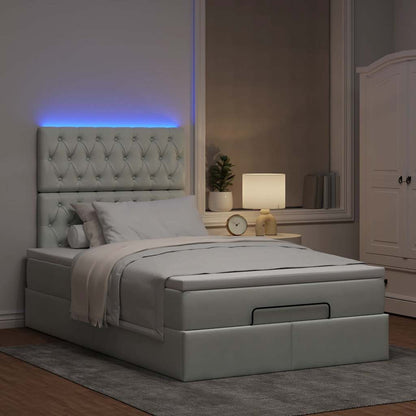 Struttura Letto Pouf con Materassi 120x190 cm Velluto | homemem39