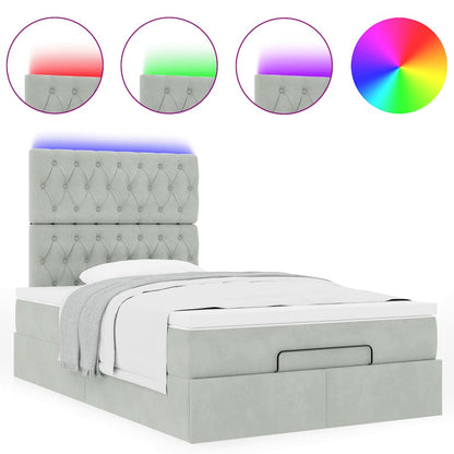 Struttura Letto Pouf con Materassi 120x190 cm Velluto | homemem39