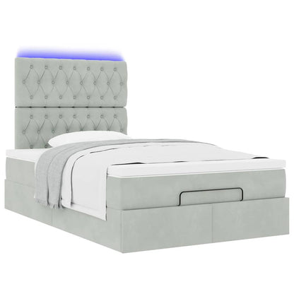 Struttura Letto Pouf con Materassi 120x190 cm Velluto | homemem39