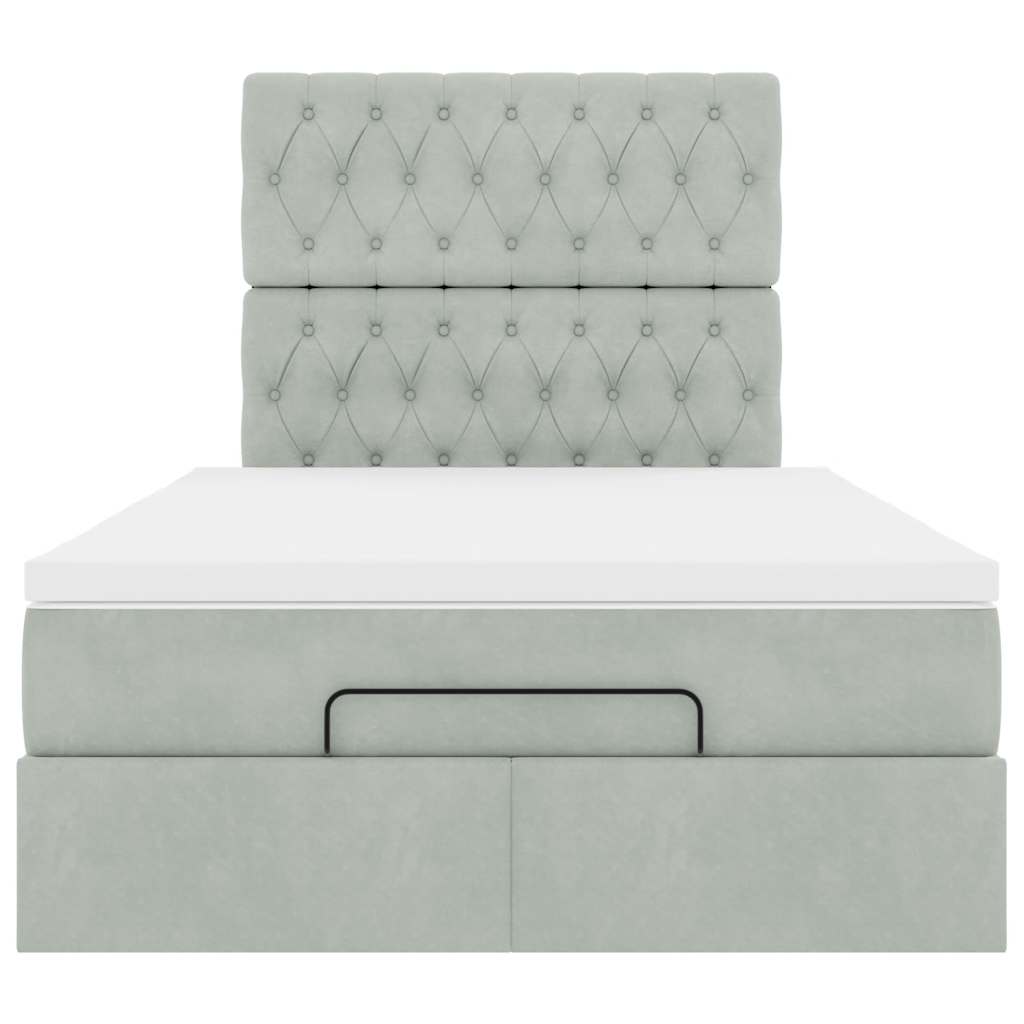 Struttura Letto Pouf con Materassi 120x190 cm Velluto | homemem39