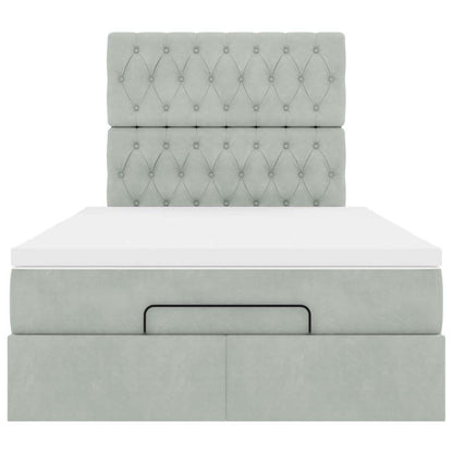 Struttura Letto Pouf con Materassi 120x190 cm Velluto | homemem39